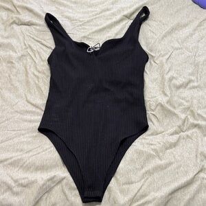 Zara Black RibbedBodysuit